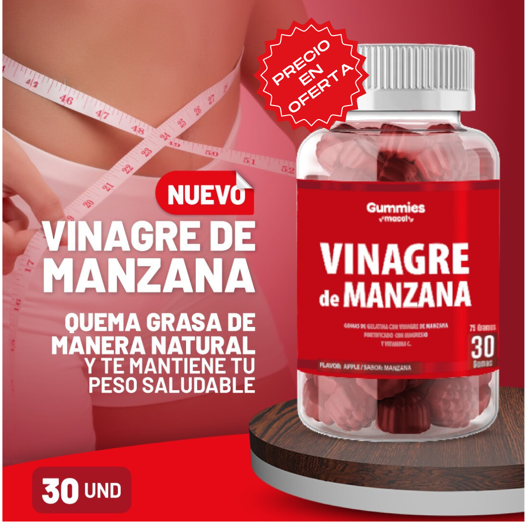 🔥Pack 2×1 — Gomitas De Vinagre De Manzana [Paga al recibir — Sin riesgo]