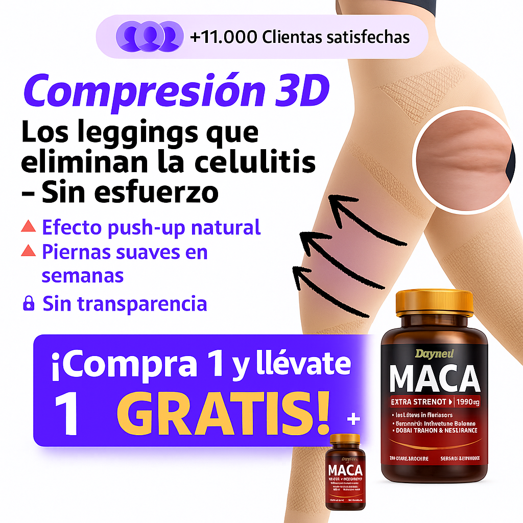 💥 Pack Bienestar – Compra 1 Legging 3D y llévate una Maca Peruana GRATIS