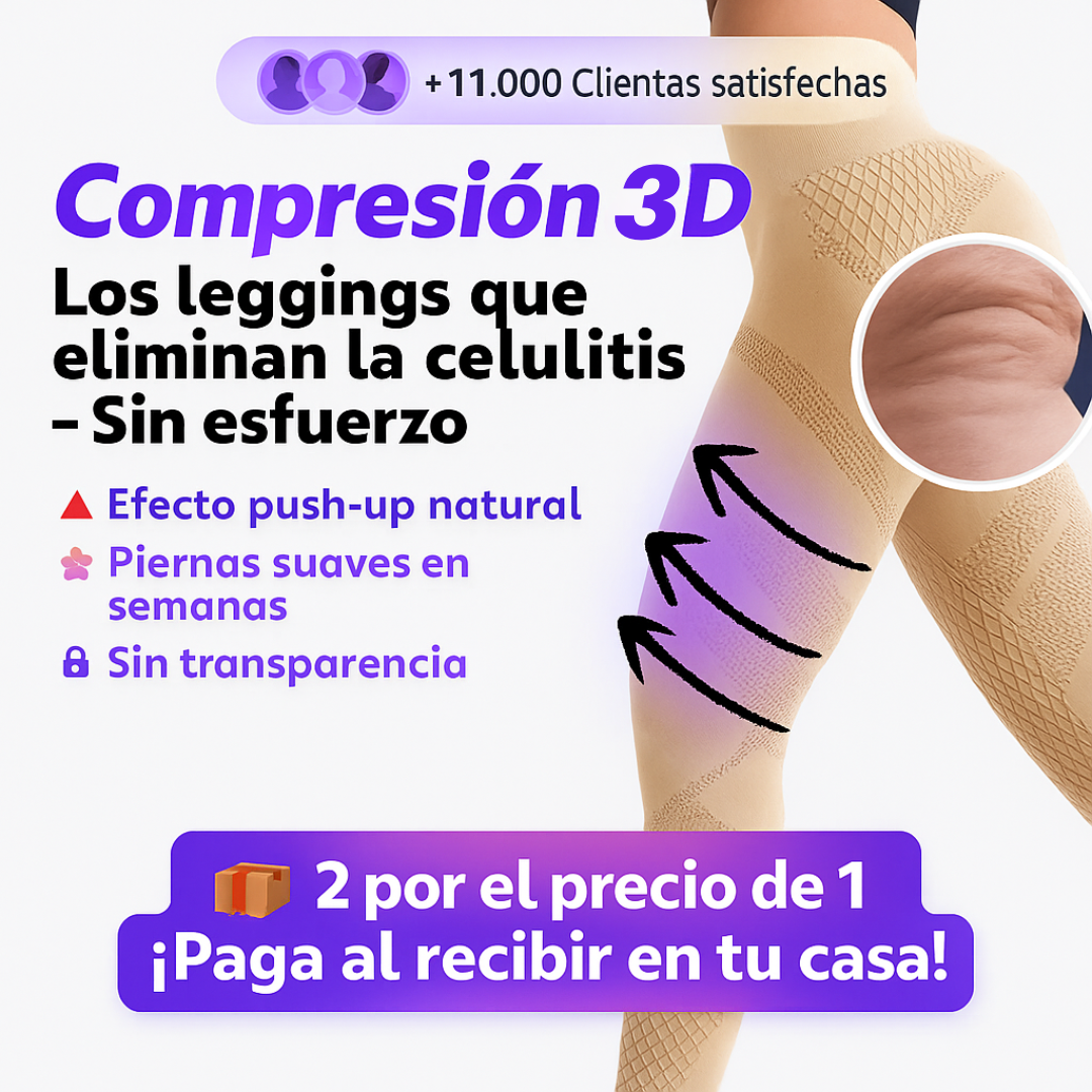 Pack 2×1 — Leggings 3D anticelulitis [Paga al recibir — Sin riesgo]